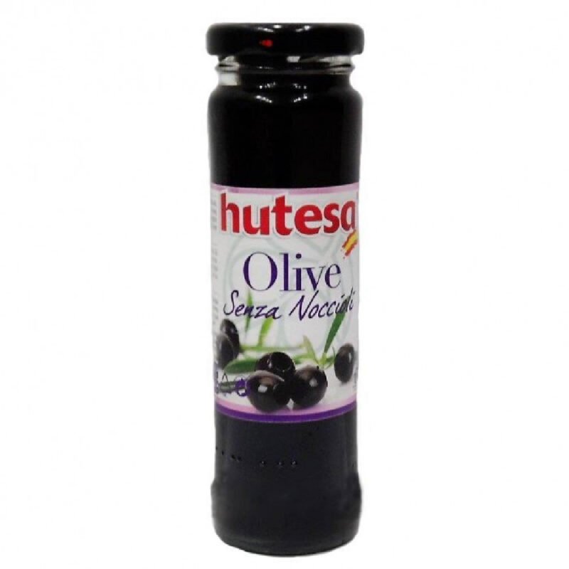 Оливки чорні без кісточки Hutesa 140 г